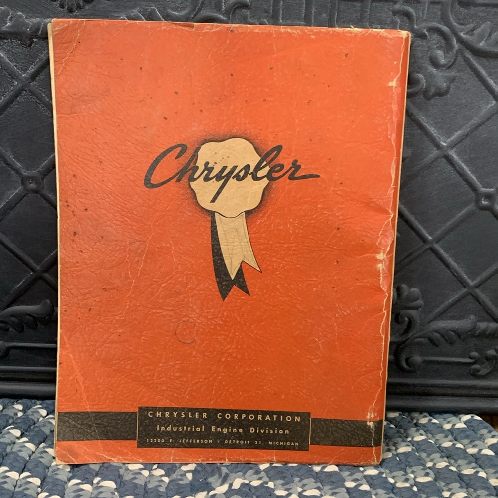 1948 Chrysler Industrial Engines Shop Manual and parts book - Picture 2 of 4